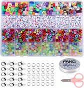 Fako Bijoux® - Letterkralen Set - Letter Beads - Alfabet Kralen - Sieraden Maken - Kleikralen Figuurtjes Mix