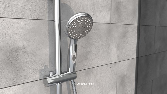 Douchette à Main Avec Flexible, Chrome ABS Pluie Douchette à main Tour  Blanc Cinq Fonctions Pommeau de douche à Main Salle de bains Accessoires de