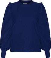 SISTERS POINT EINA-LS Dames blouse- Navy - Maat XS