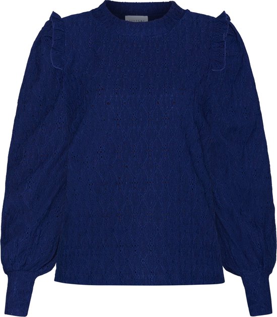 SISTERS POINT EINA-LS Dames blouse- Navy - Maat XS