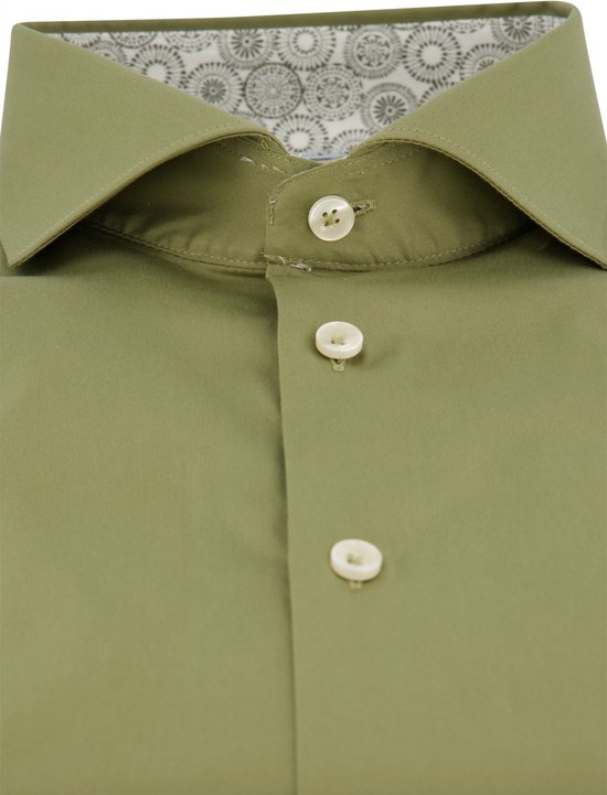 John Miller overhemd mouwlengte 7 groen