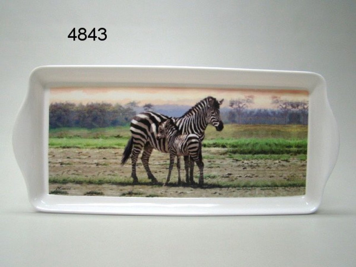 Dienblad zebra, 18 x 40 cm
