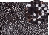 AKKESE - Patchwork vloerkleed - Bruin - 160 x 230 cm - Koeienhuid leer