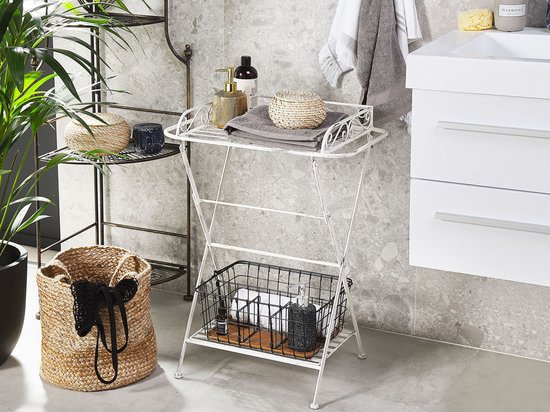Beliani ANCUD - Table d'appoint - Wit - Fer
