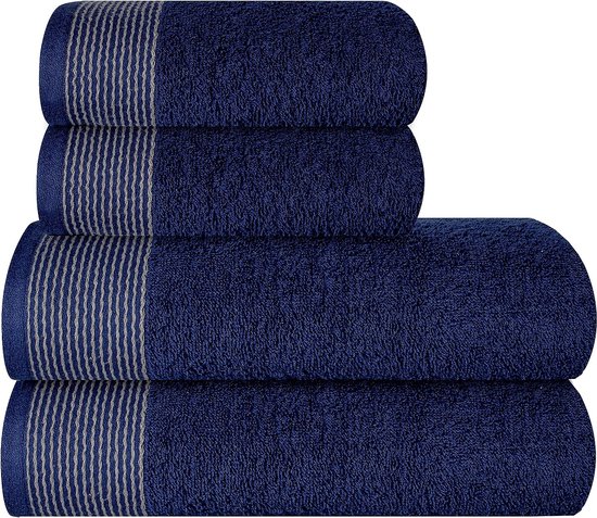 Bamboe badhanddoek zwart 70x140cm - Handdoeken van Bamboe