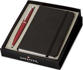 Coffret cadeau stylo à bille Sheaffer VFM - G9403 - F - chromé rouge excessif - avec carnet A6 - SF-G2940351-4