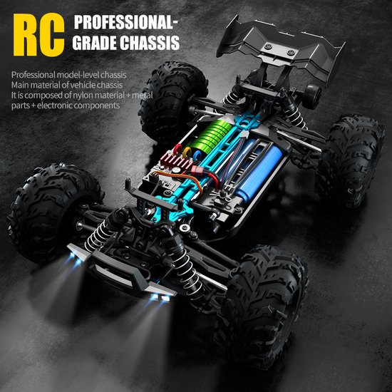 CONQUER RC Auto 1:16 - Maximaal 70 Km/h - 4WD Drift Monster Truck met ...