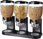 Cornflakes Dispenser - Rijst Dispenser - Food Dispenser - Ontbijtgranen Voorraaddoos - Rijst Container - Cereal & Muesli Dispenser - Cornflakes & Ontbijtgranen Bewaardoos - 3 Dispensers