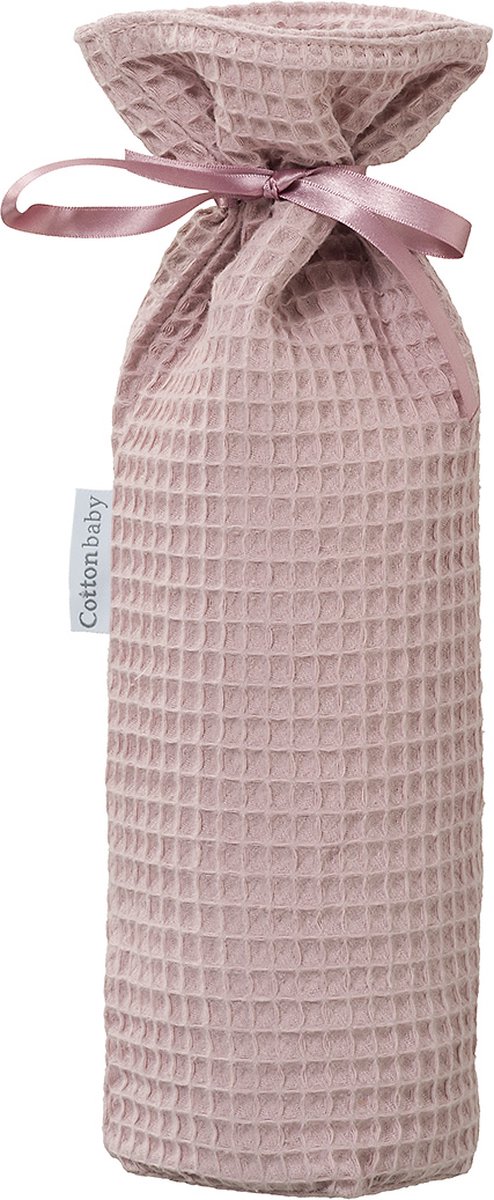 Goedkoopste Cottonbaby kruikzak - wafel - oudroze - rond