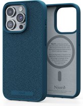 Njord Collections Fabric Telefoonhoesje - Geschikt voor iPhone 15 Pro - 2M valbestendig - 100% gereycled materiaal - Mag Compatibel – Deep Sea