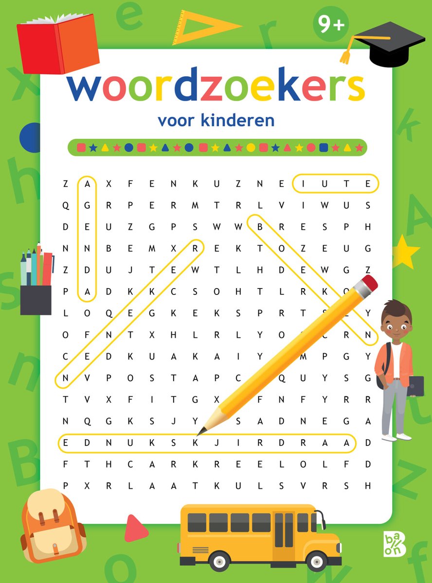 Puzzelboeken 1 - Woordzoekers 9+ - Ballon Kids
