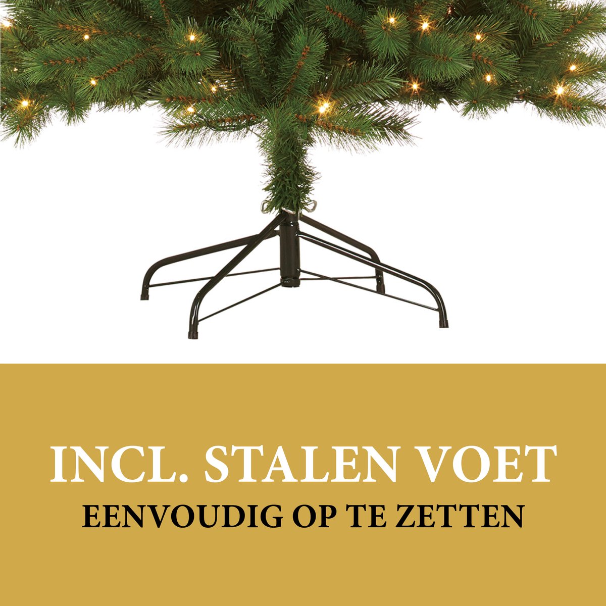Giftsome Kunstkerstboom met Verlichting 215 cm - Kerstboom Kunststof - Kerstboom met LED - Kerstdecoratie Kerstlicht - Boom met Lichtjes – foto 6