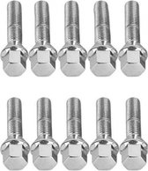 Boulons de roue coniques rallongés 55mm - M14x1,5 - Chrome - Set de 10 boulons / M14x1,5 / M14 x 1,5 / M14 x 1,5