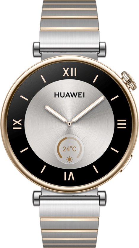 HUAWEI WATCH GT 4 - 41MM - Zilver/gouden roestvrijstalen Horlogeband - 24/7 Gezondheidsbeheer - Tot 7 dagen batterijduur - Compatibel met zowel iOS als Android