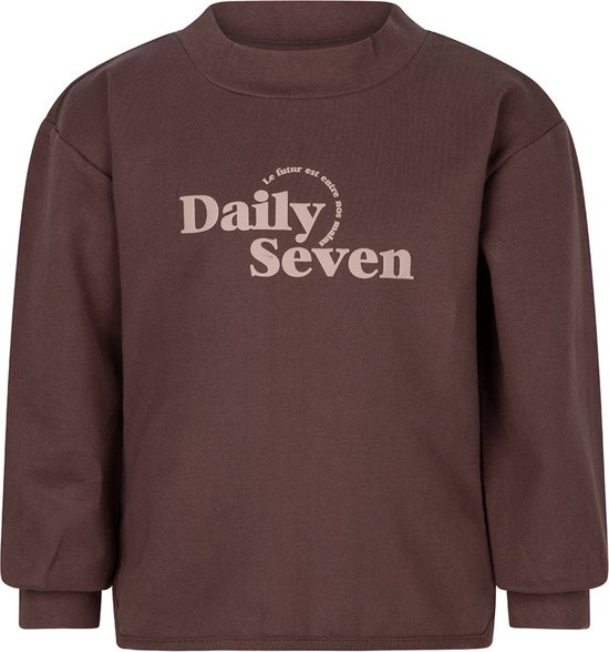 Daily7 meisjes sweater colneck Dark Mauve