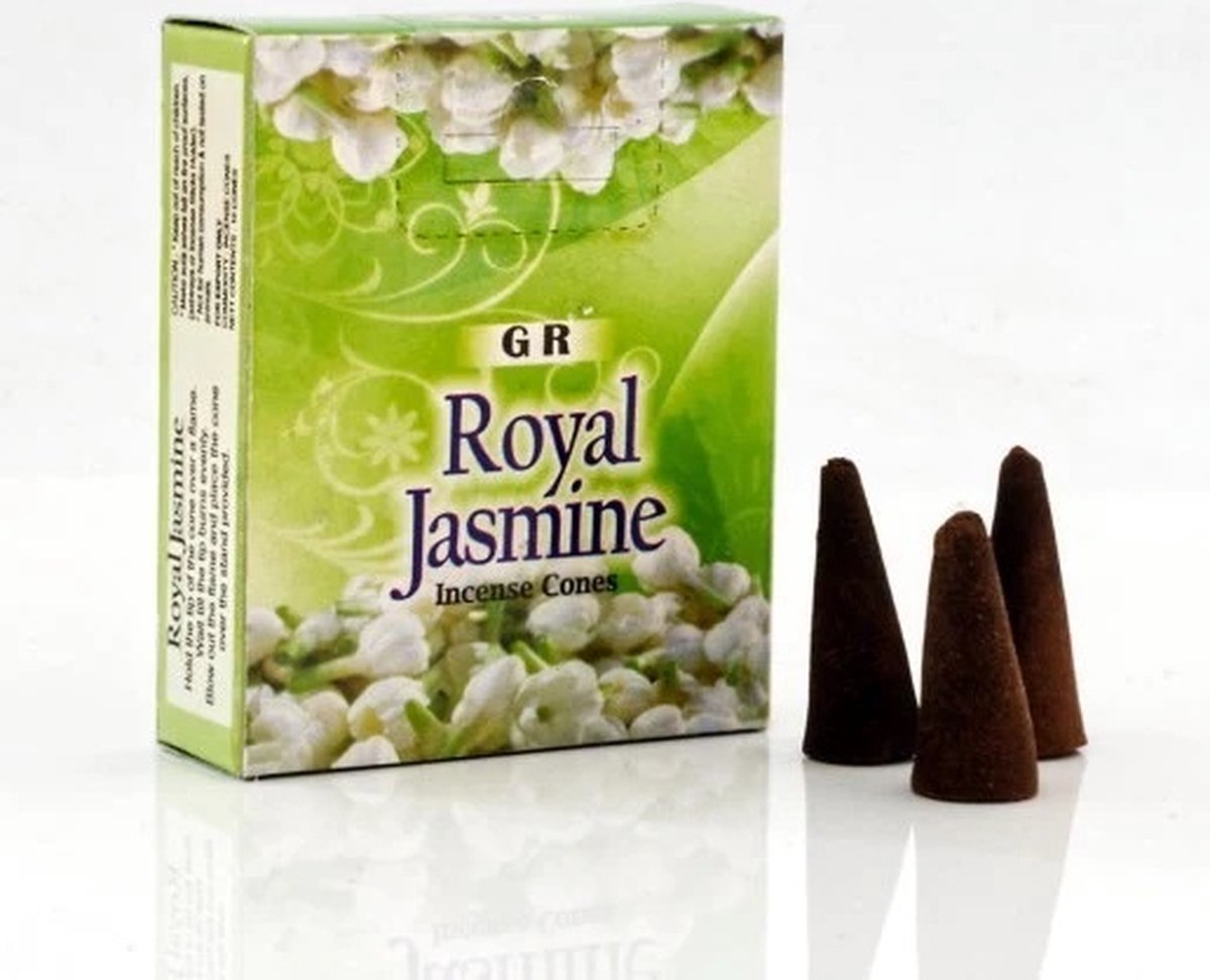 Wierookkegels 'Royal Jasmine', GR, 10 cones (20 gram)