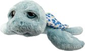 Suki Gifts pluche zeeschildpad Jules knuffeldier - cute eyes - blauw - 24 cm - Hoge kwaliteit
