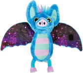Suki Gifts Pluche knuffeldier vleermuis - lichtblauw/paars - 17 cm - speelgoed