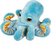 Suki Gifts pluche inktvis/octopus knuffeldier - cute eyes - blauw - 22 cm - Hoge kwaliteit