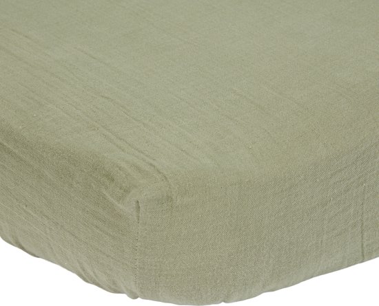 Little Dutch - Drap- Hoeslaken hydrophile pour lit de bébé Olive