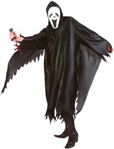 Halloween Scream verkleed cape/gewaad met kap - Spook/geest - zwart - Voor volwassenen