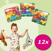 Tuf-Tuf Uitdeelcadeaus 12 STUKS Dino mini Puzzel van 25 stukjes- Traktatie Uitdeelcadeautjes voor kinderen - Klein Speelgoed