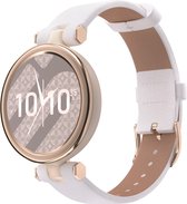 Bracelet Smartwatch en Cuir - Convient au bracelet en cuir Garmin Lily - blanc - Bracelet de montre Strap-it / Bracelet / Bracelet