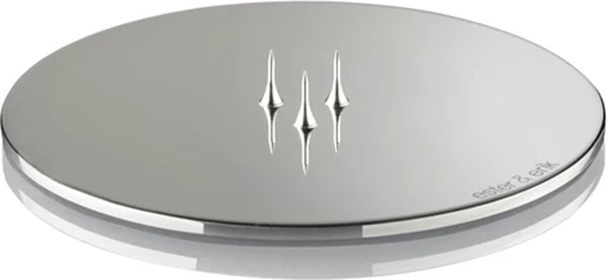 Ester & Erik kandelaar plate D10cm shiny zilver