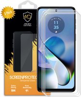 3-Pack Motorola Moto G54 Screenprotectors - MobyDefend Case-Friendly Gehard Glas Screensavers - Glasplaatjes Geschikt Voor Motorola Moto G54