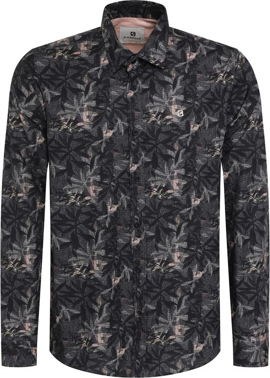 Gabbiano Overhemd Overhemd Met Floral Print 333757 201 Black Mannen