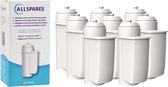 AllSpares Filtre à eau (8x) adapté aux machines à café Siemens série EQ filtre de remplacement pour BRITA Intenza