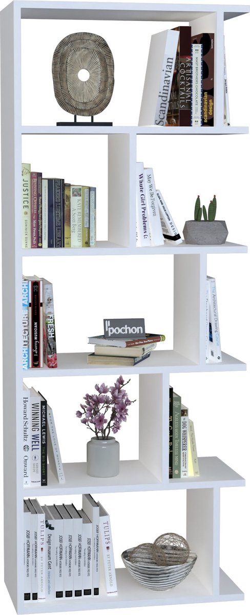 Pochon - Boekenkast Tapi - Wit - 29x62x159