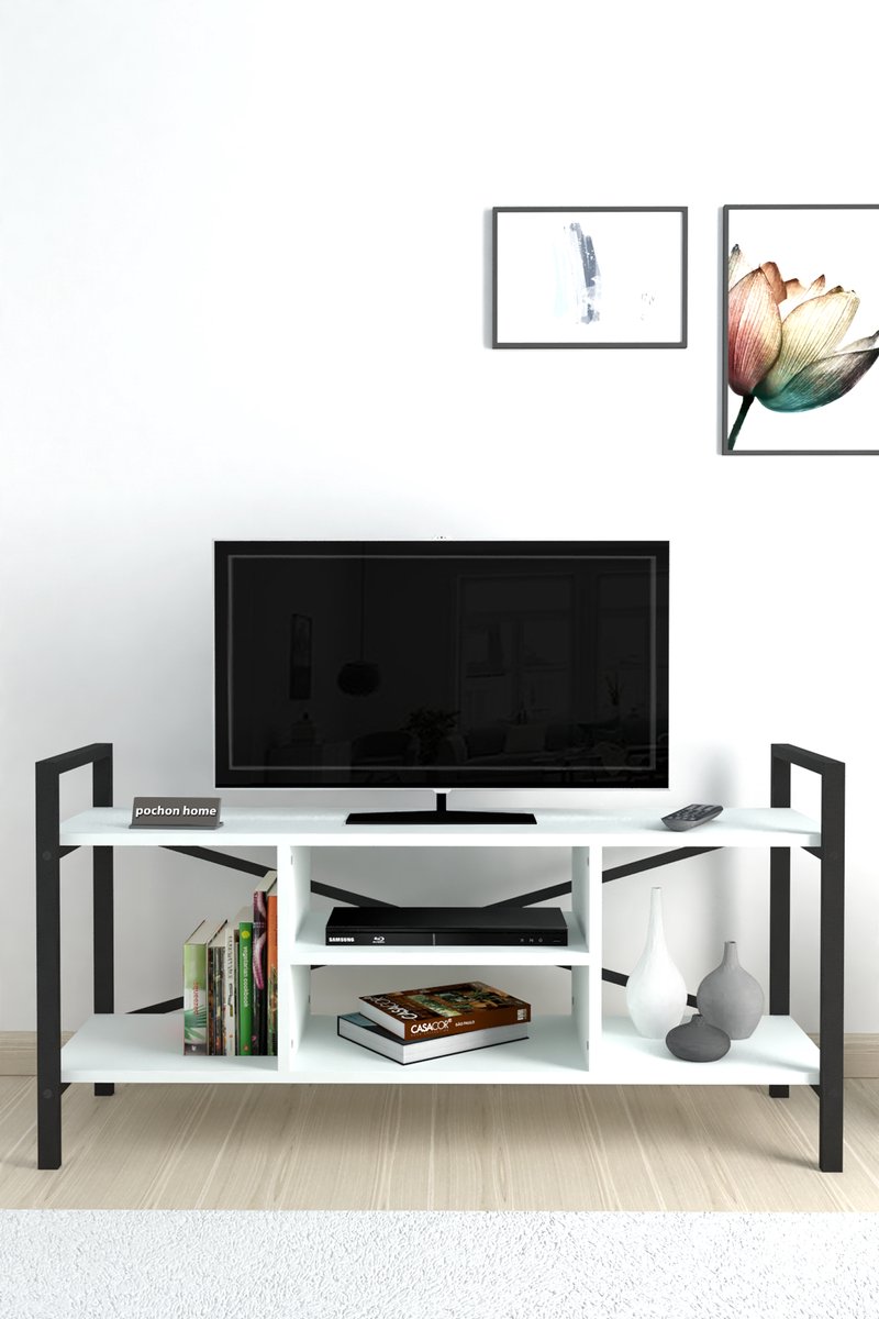 Pochon - Tv Meubel Fabia - Wit - 35x120x61