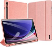 Dux Ducis Tablet Hoes Geschikt voor Samsung Galaxy Tab S9 FE Plus - Dux Ducis Domo Bookcase - Roze