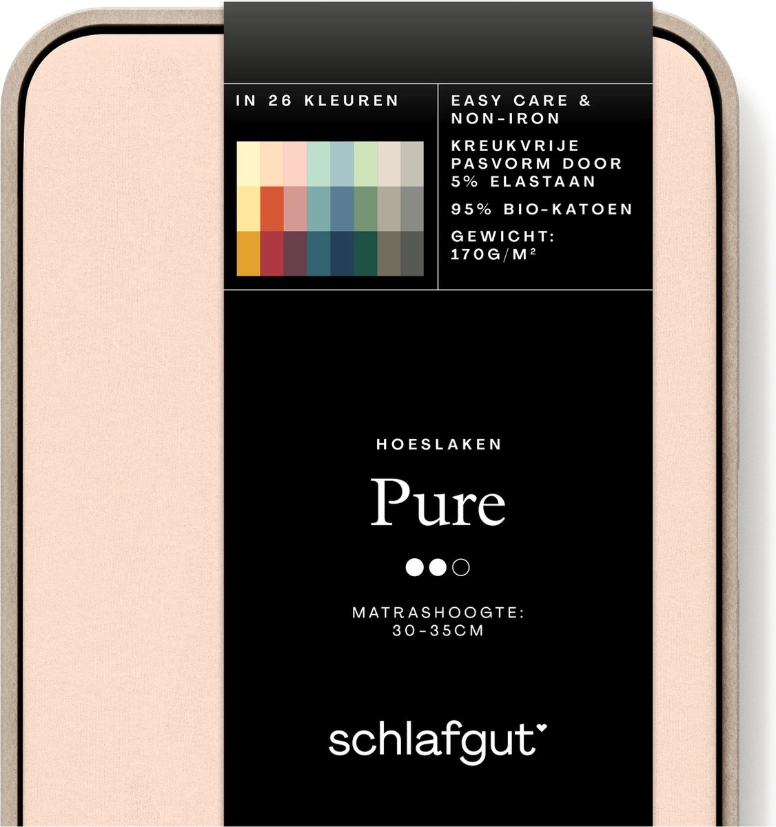 Schlafgut Pure Bio Katoen Jersey Hoeslaken M - 120x200 - 130x220 230 Red Light