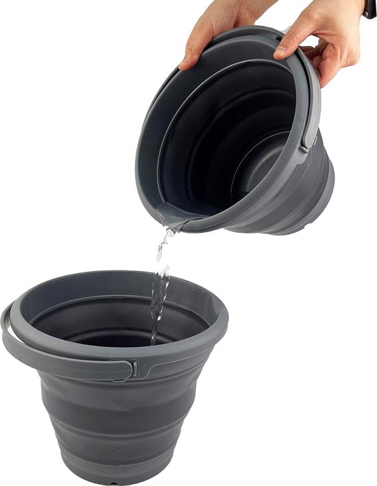 MARMOS-PLAST 10 x 30 liter emmer, zwarte kunststof emmer met deksel, voedselveilig, stapelbare melkemmer, voorraademmer, honingemmer, voedselvrijgave, container, lege emmer voor meel, wateremmer