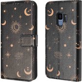 iMoshion Hoesje Geschikt voor Samsung Galaxy S9 Hoesje Met Pasjeshouder - iMoshion Design Bookcase smartphone - Zwart / Sky Black