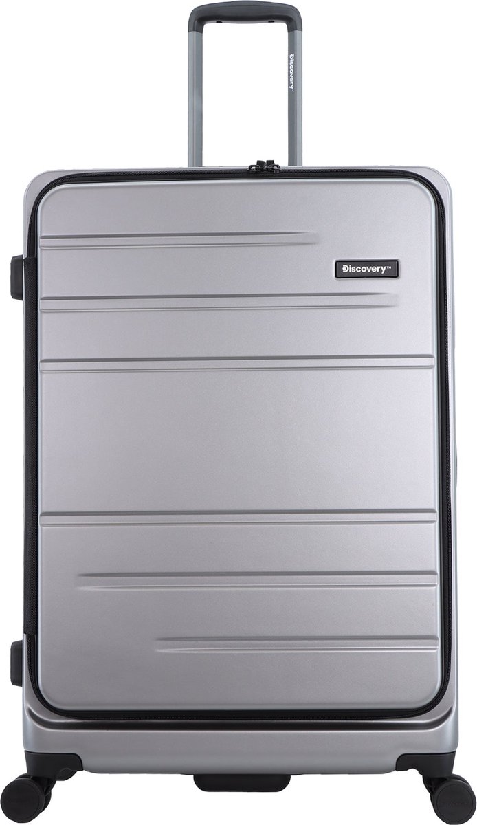 Discovery - Patrol | Harde Koffer / Trolley / Reiskoffer - (78cm) Large - Zilver - Zilver / Large