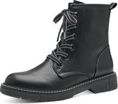 MARCO TOZZI MT Soft Lining, Feel Me - Insole Dames Lace Boot Flat - BLACK/WHITE - Maat 42