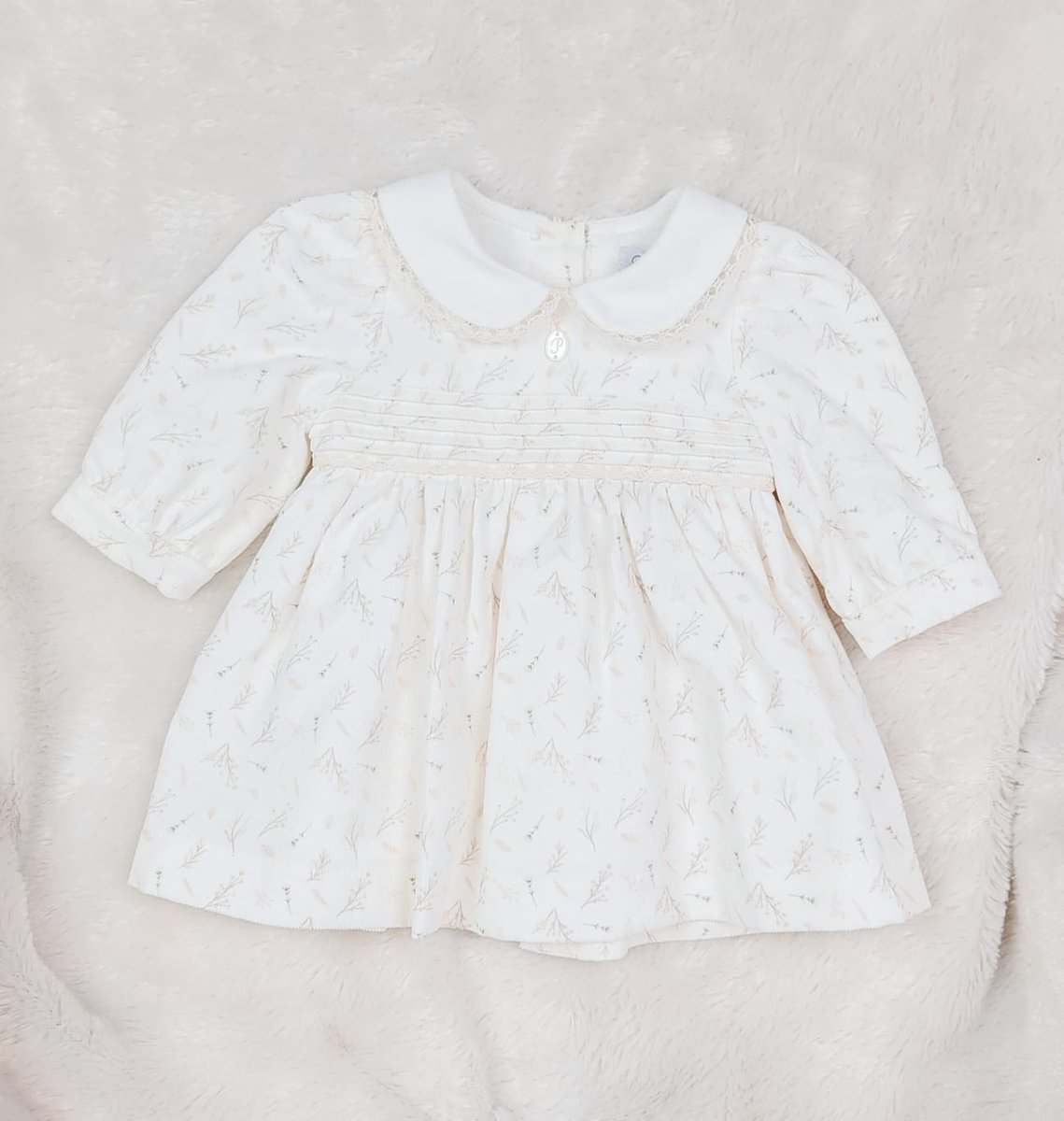 Patachou Jurkje Babyrib| Creme/zand |3733011 | maat 50 | Newborn