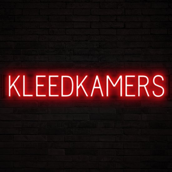 DRESSING ROOMS - Néon publicitaire Néon LED Enseigne éclairée | SortBrite | 107,88 x 16 cm | 6 modes de gradation - 8 animations lumineuses | Éclairage au néon pour panneaux publicitaires