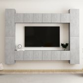 Meuble TV The Living Store - gris béton - 60 x 30 x 30 cm - assemblage requis