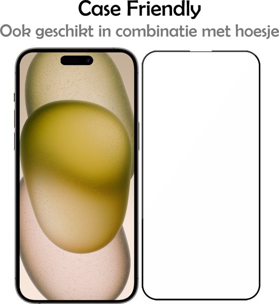 Protecteur d'écran en Glas iPhone 15 Plus Full Cover - Protecteur d'écran iPhone 15 Plus Full Cover - 3 pièces