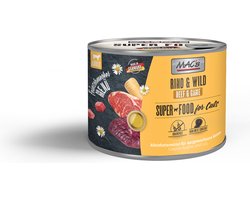 MAC's superfood kattenvoer Fijnproever - Rundvlees & Wild 6x 200g - hoog vers vleesgehalte 96,7%