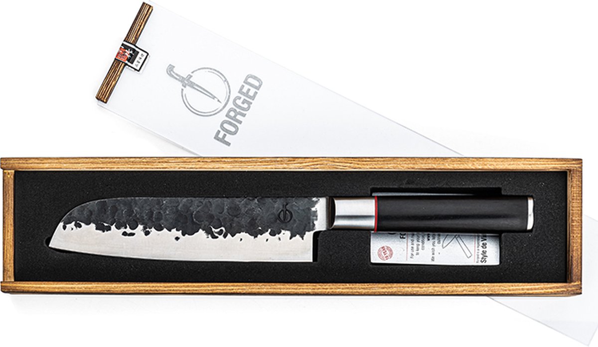 Forged Sebra Santokumes 18cm - Sebrahout - In Houten Giftbox