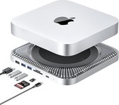 Hub USB-C avec boîtier de disque dur pour Mac Mini M1, station d'accueil de type C avec emplacement SATA SSD/ HDD, double port USB 3.0/2.0, lecteur de carte TF/SD, compatible avec Mac Mini 2018/2020