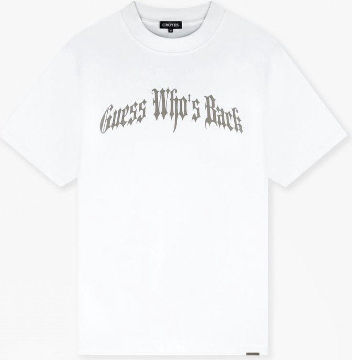 Croyez Guess Whos Back T-Shirt White Vintage Grey Maat XXL