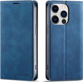 Coque de téléphone Apple iPhone 15 | Bookcase en cuir de haute qualité | Porte-monnaie | Bleu