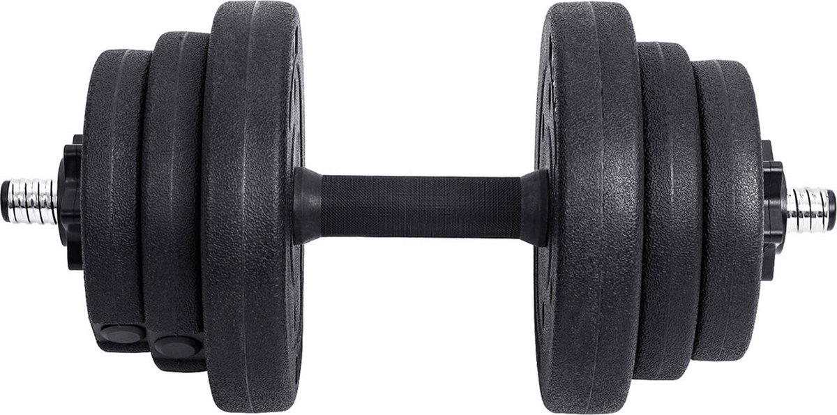 Dumbells - Halterset - Gewichten - Dumbells set - Barbells - Gewichten fitness - Set van 2 - 20 kg - Zwart