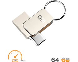 Flashdrive 64 gb (mini) - USB Stick - USB C / USB 3.0 - Flash Drive - Windows/Apple Mac/PC/Notebook/Tablet - Android Mobiel - Iphone 15/16 - 120-480 mbps